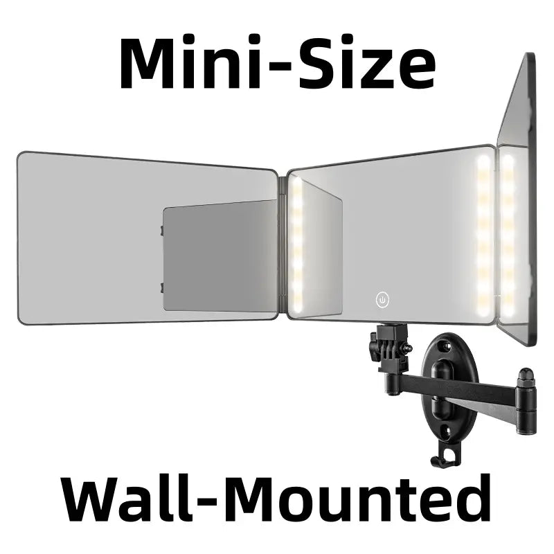 FREE Portable LED Trifold Mirror for Hair Cutting & Grooming