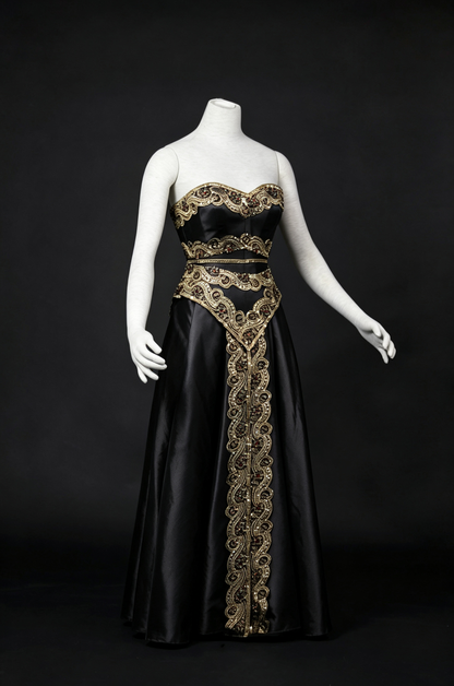 Dreamy dress Queen Gown With Fur Cloak