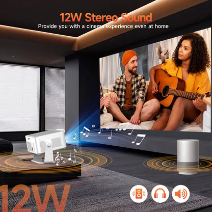 480MAX Smart Projector | 1100 ANSI 4K Home Cinema with Auto Focus, AI Keystone, Android 14, WiFi 6 & HDR10+