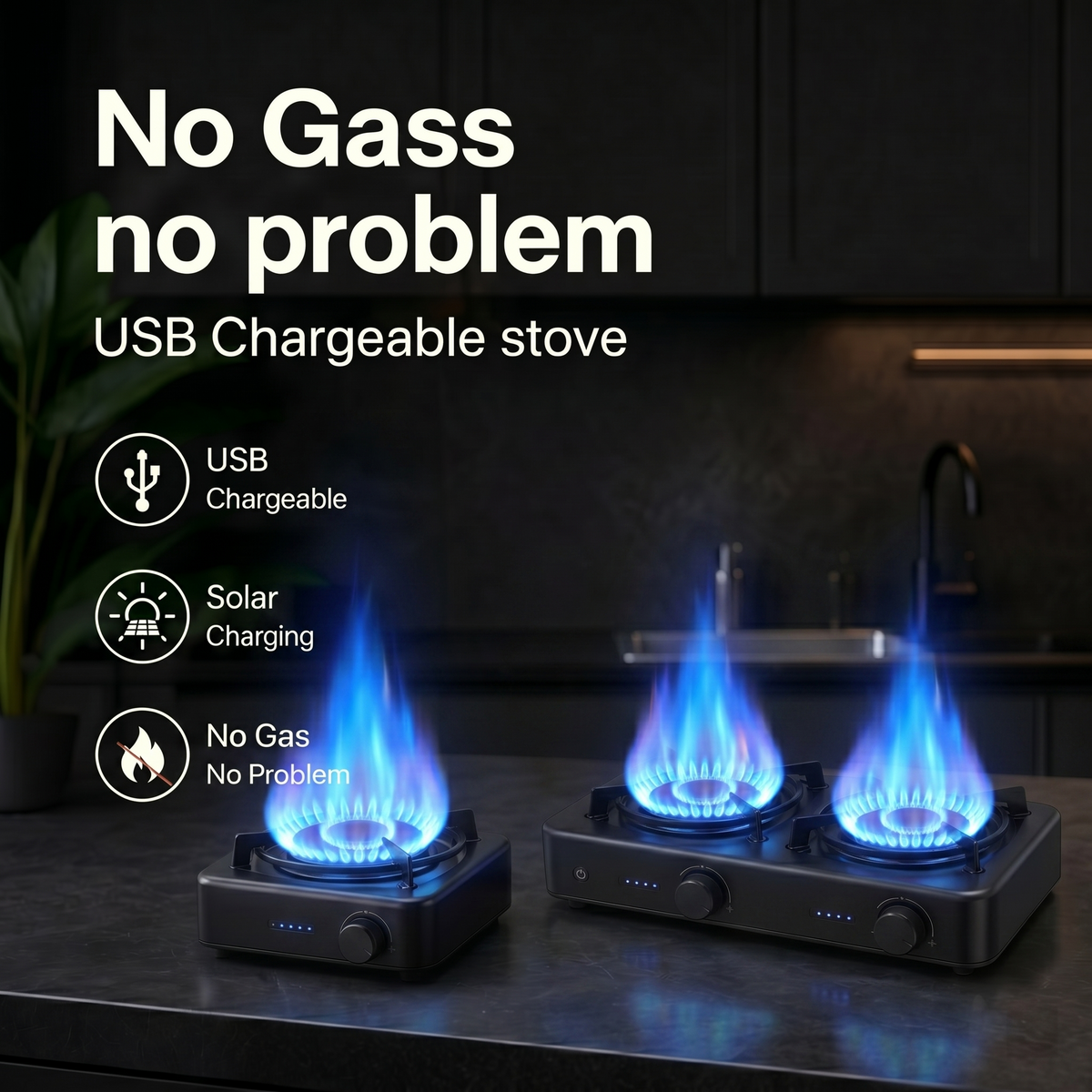 Portable Solar Cooking Stove | Built-in Rechargeable Battery, USB Charging & Energy Efficient Cordless Cooker
