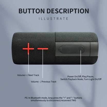 2-in-1 Bluetooth Speaker – Dual-Section Stereo Design, 20W Sound, Waterproof Magnetic Wireless Speaker with 24-Hour Playtime – Perfect for Smartphones & Summer Outdoor Fun