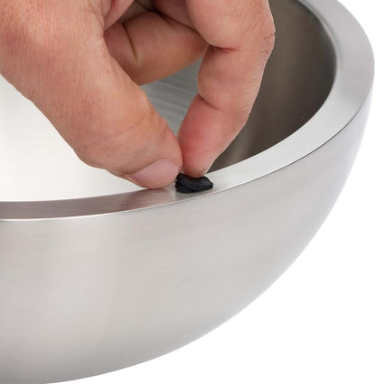 Chiller Bowl - 35oz Capacity - Frozen Ice Stainless Steel Party Serving Bowl - Insulated Dip Dish Platter Keeps Salsa, Guacamole, Condiments, Sauces, Salad & Food Hot or Cold (1 Bowl)