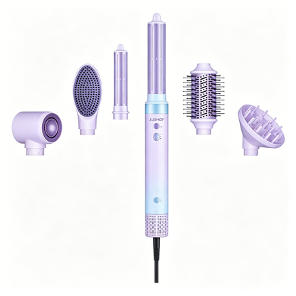 6-in-1 Air Styler Wrap – Ionic Dryer, Auto Curler & Blowout Brush Set