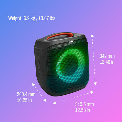 🔥 Today’s Special | AI Sound Boost Portable Bluetooth Speaker – Dynamic Light Show, 15H Battery, Mic & Guitar Inputs