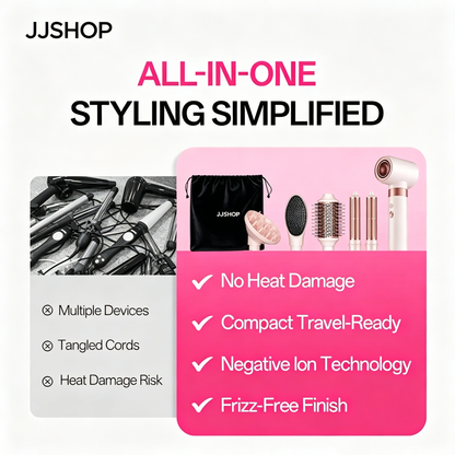 6-in-1 Air Styler Wrap – Ionic Dryer, Auto Curler & Blowout Brush Set