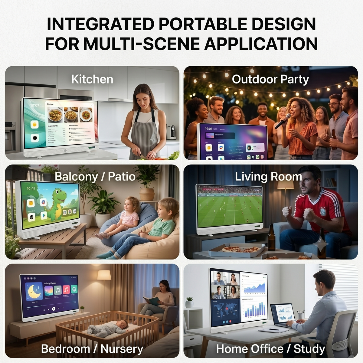 🎉 (CLEARANCE SALE) 🎉 Smart Portable 4K Touchscreen TV + FREE Rolling Stand | Watch, Stream & Sing Anywhere