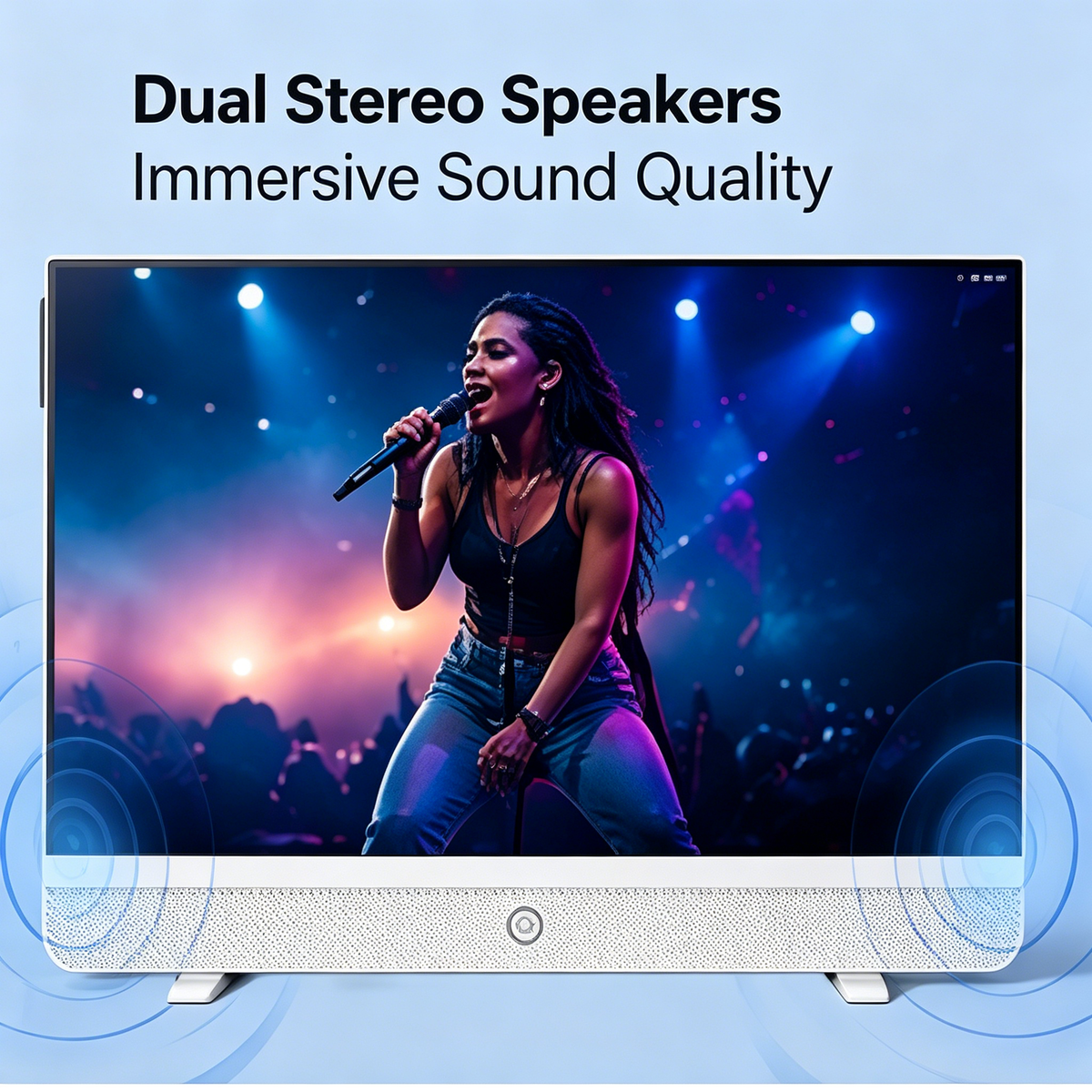 🎉 (CLEARANCE SALE) 🎉 Smart Portable 4K Touchscreen TV + FREE Rolling Stand | Watch, Stream & Sing Anywhere