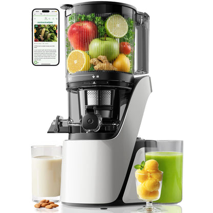 Premium 3-in-1 Cold Press Juicer | 6" Wide Feed Chute • Self-Precut • Brushless Motor • BPA-Free