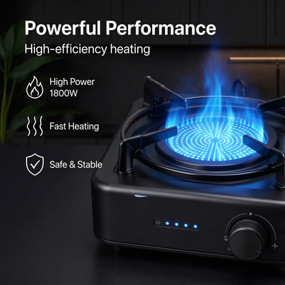 Portable Solar Cooking Stove | Built-in Rechargeable Battery, USB Charging & Energy Efficient Cordless Cooker
