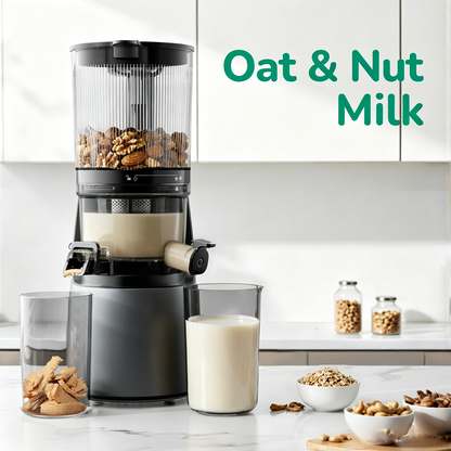 Premium 3-in-1 Cold Press Juicer | 6" Wide Feed Chute • Self-Precut • Brushless Motor • BPA-Free