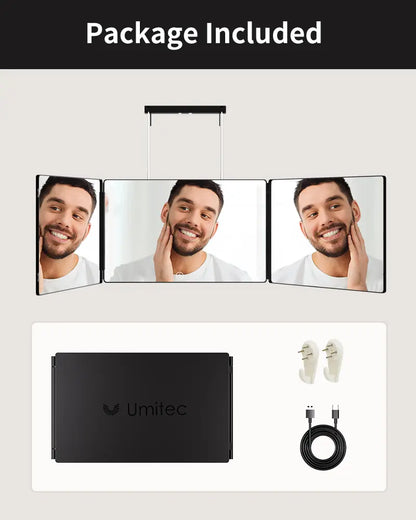 FREE Portable LED Trifold Mirror for Hair Cutting & Grooming