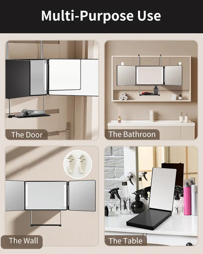 FREE Portable LED Trifold Mirror for Hair Cutting & Grooming