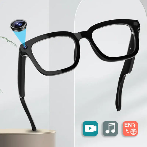 Smart Bluetooth Glasses with 1080p Camera & Audio