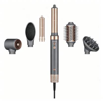 6-in-1 Air Styler Wrap – Ionic Dryer, Auto Curler & Blowout Brush Set