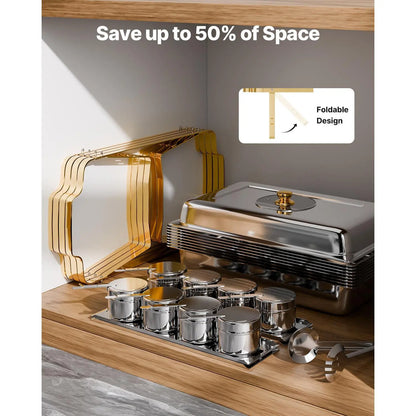 8 Qt Gold Chafing Dish Buffet Set - Stainless Steel