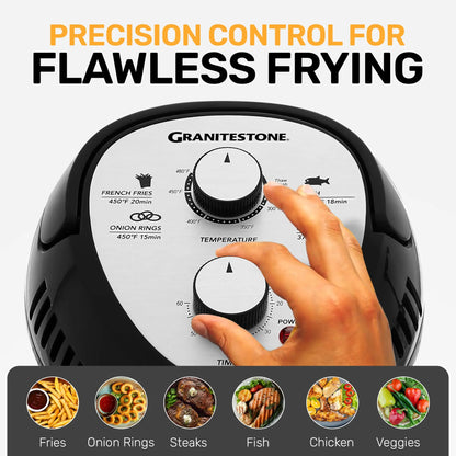 Granitestone 16 Quart Extra Large Air Fryer - Oil-Less Crispy Cooking for Healthier Meals