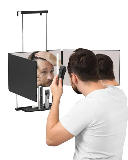 FREE Portable LED Trifold Mirror for Hair Cutting & Grooming