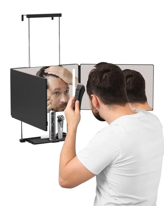 FREE Portable LED Trifold Mirror for Hair Cutting & Grooming