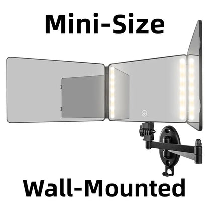 FREE Portable LED Trifold Mirror for Hair Cutting & Grooming