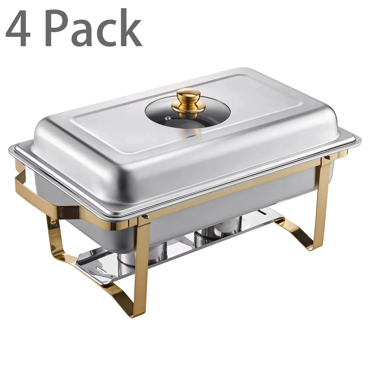 8 Qt Gold Chafing Dish Buffet Set - Stainless Steel