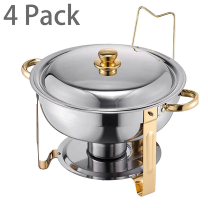 8 Qt Gold Chafing Dish Buffet Set - Stainless Steel
