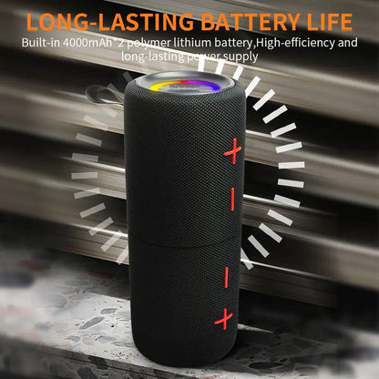 2-in-1 Bluetooth Speaker – Dual-Section Stereo Design, 20W Sound, Waterproof Magnetic Wireless Speaker with 24-Hour Playtime – Perfect for Smartphones & Summer Outdoor Fun