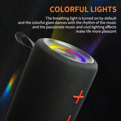 2-in-1 Bluetooth Speaker – Dual-Section Stereo Design, 20W Sound, Waterproof Magnetic Wireless Speaker with 24-Hour Playtime – Perfect for Smartphones & Summer Outdoor Fun
