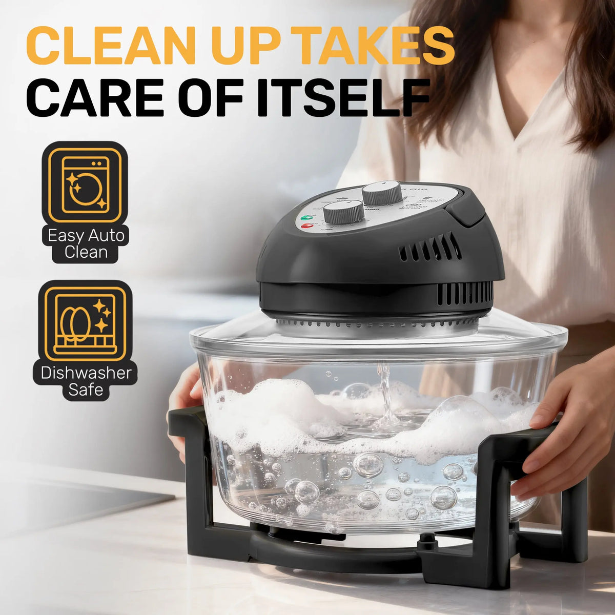 Granitestone 16 Quart Extra Large Air Fryer - Oil-Less Crispy Cooking for Healthier Meals