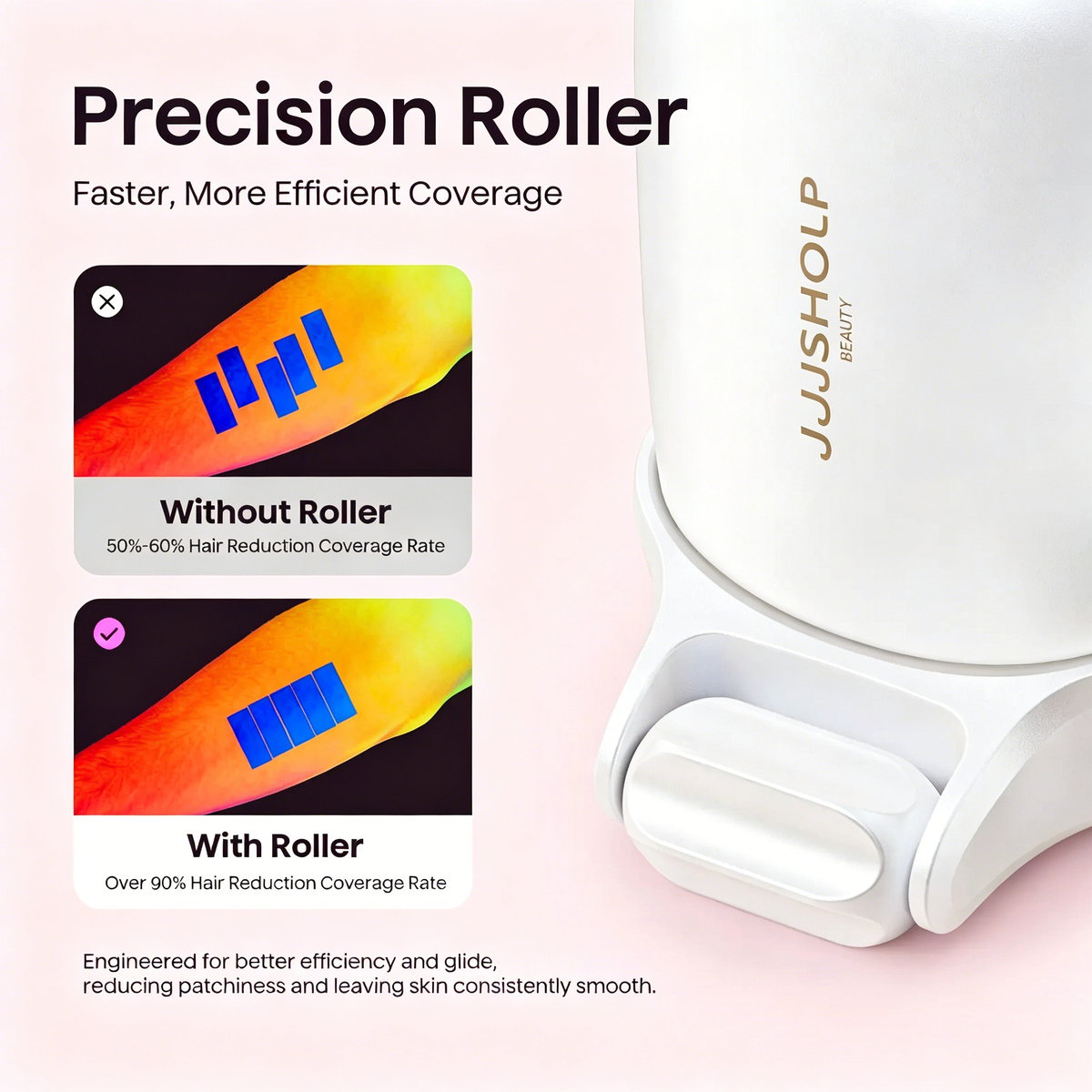 JJJSHOP Bare It IPL Hair Removal with Ice Cooling, 3 Modes & 24J Dual-Pulse for Salon-Level Results on Face, Body & Bikini, Painless & Precise