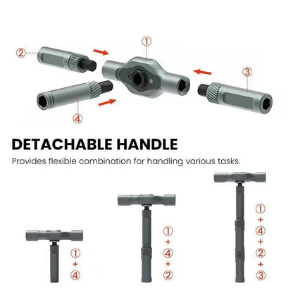 SEESE Ratchet Magetic Screwdriver Set, S2 Steel Precision Screwdriver Set - Removable Self Assembly Screwdriver Kit for Furniture Assembly and Repair - Gift for DIYer