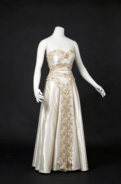 Dreamy dress Queen Gown With Fur Cloak