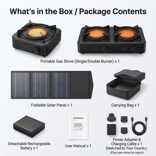 Portable Solar Cooking Stove | Built-in Rechargeable Battery, USB Charging & Energy Efficient Cordless Cooker
