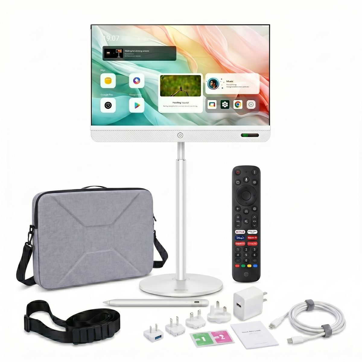 🎉 (CLEARANCE SALE) 🎉 Smart Portable 4K Touchscreen TV + FREE Rolling Stand | Watch, Stream & Sing Anywhere