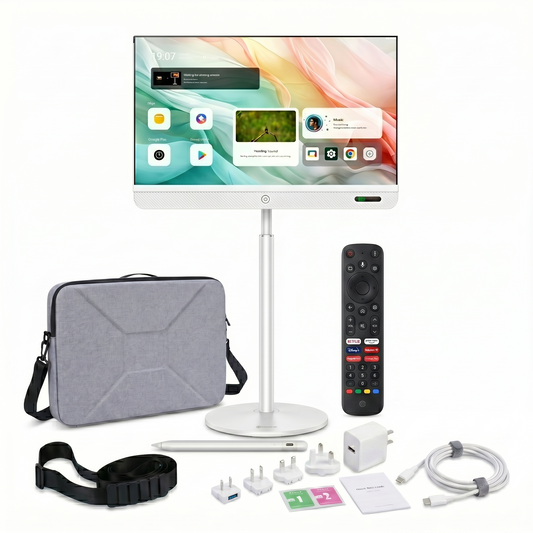 🎉 (CLEARANCE SALE) 🎉 Smart Portable 4K Touchscreen TV + FREE Rolling Stand | Watch, Stream & Sing Anywhere
