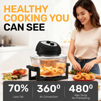 Granitestone 16 Quart Extra Large Air Fryer - Oil-Less Crispy Cooking for Healthier Meals